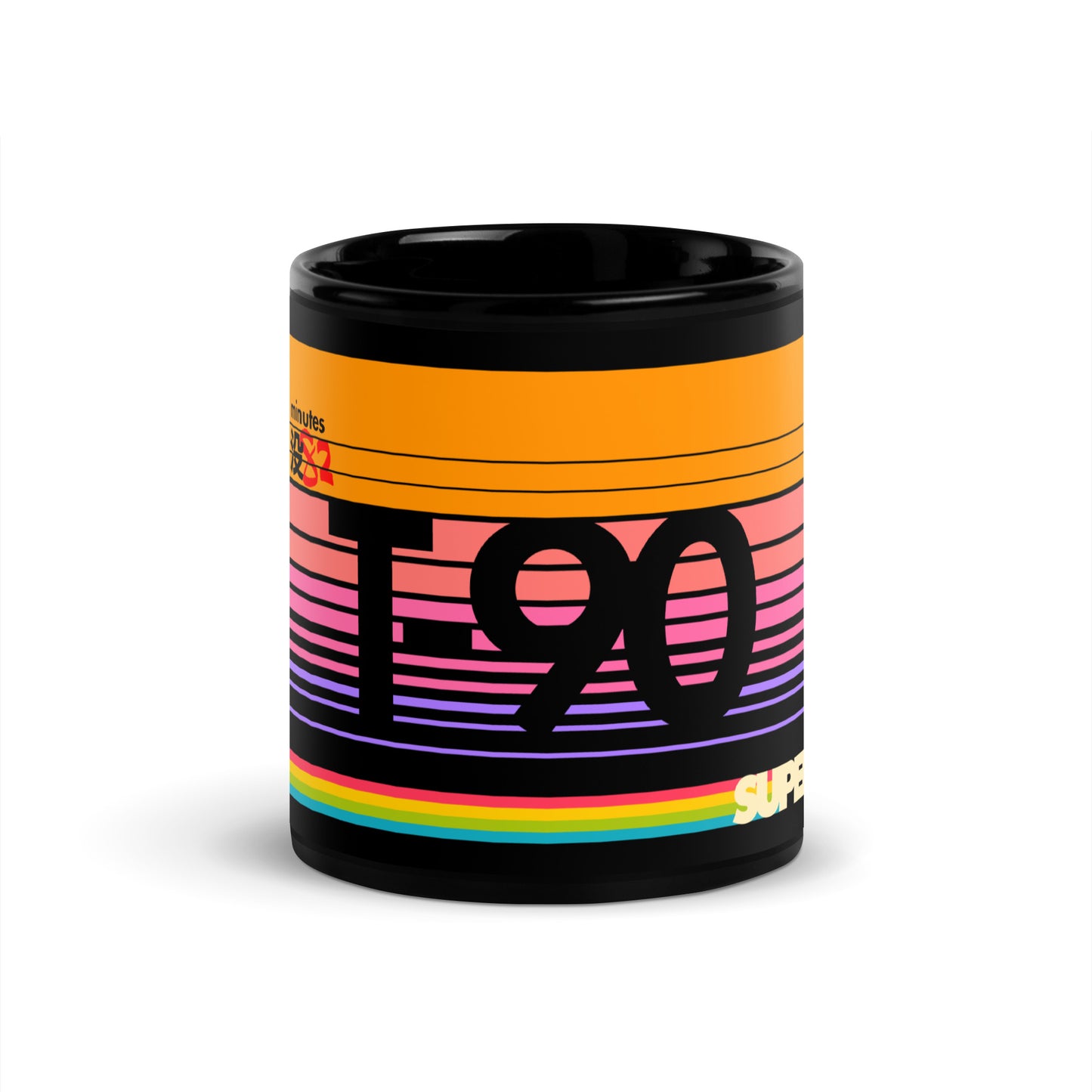 Nostalgia Sunset Black Glossy Mug