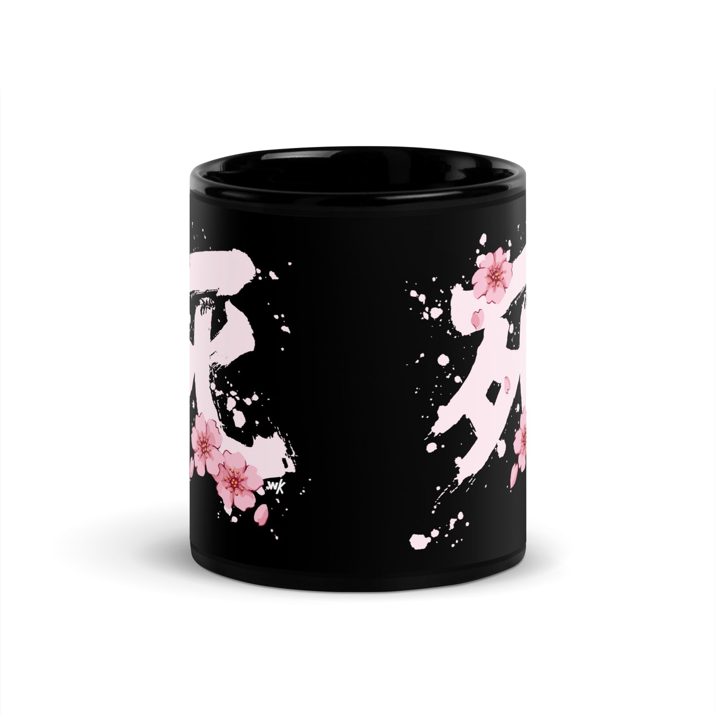 Sakura Death Black Glossy Mug