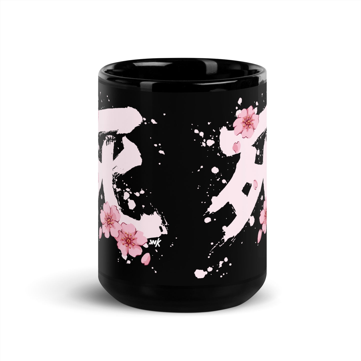 Sakura Death Black Glossy Mug