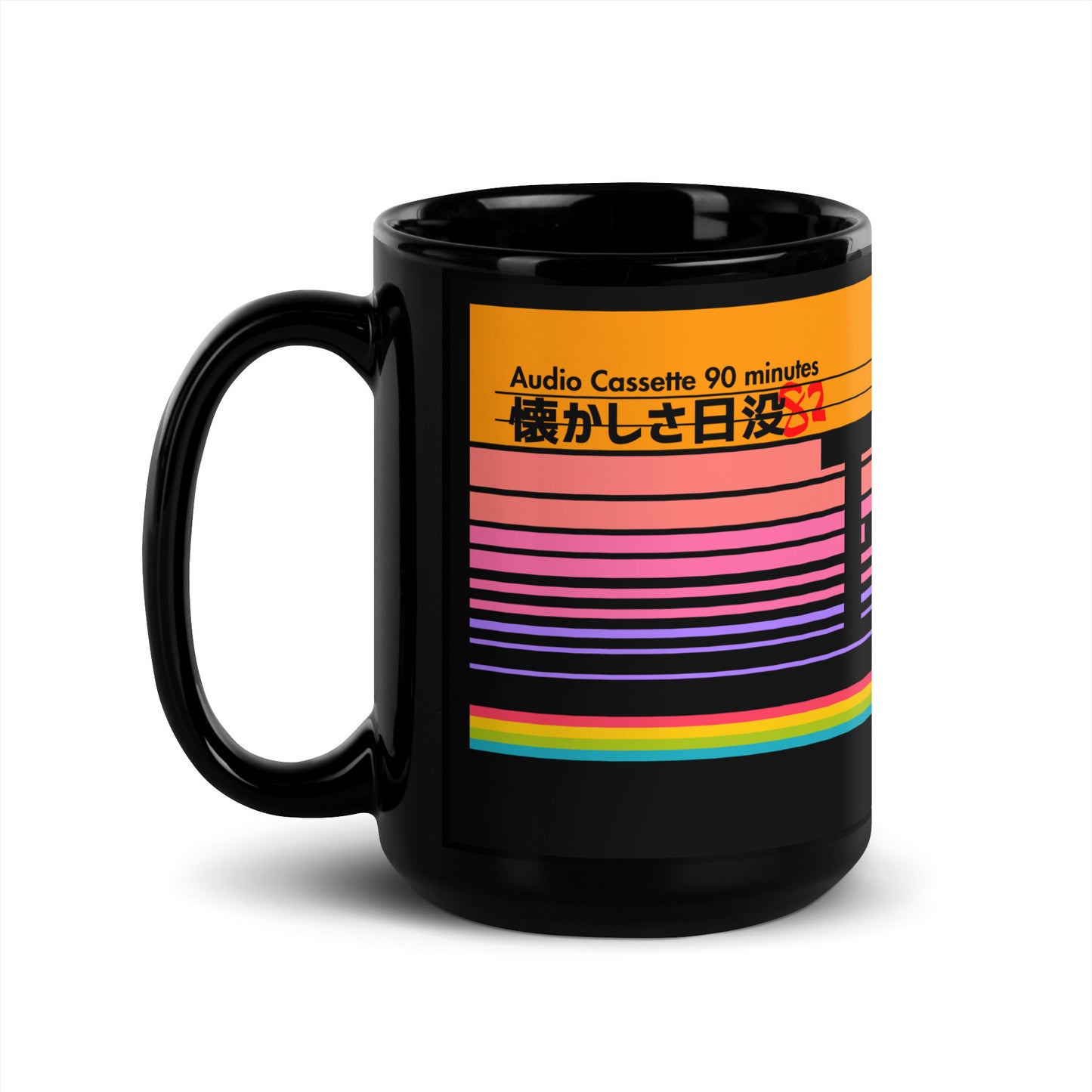 Nostalgia Sunset Black Glossy Mug