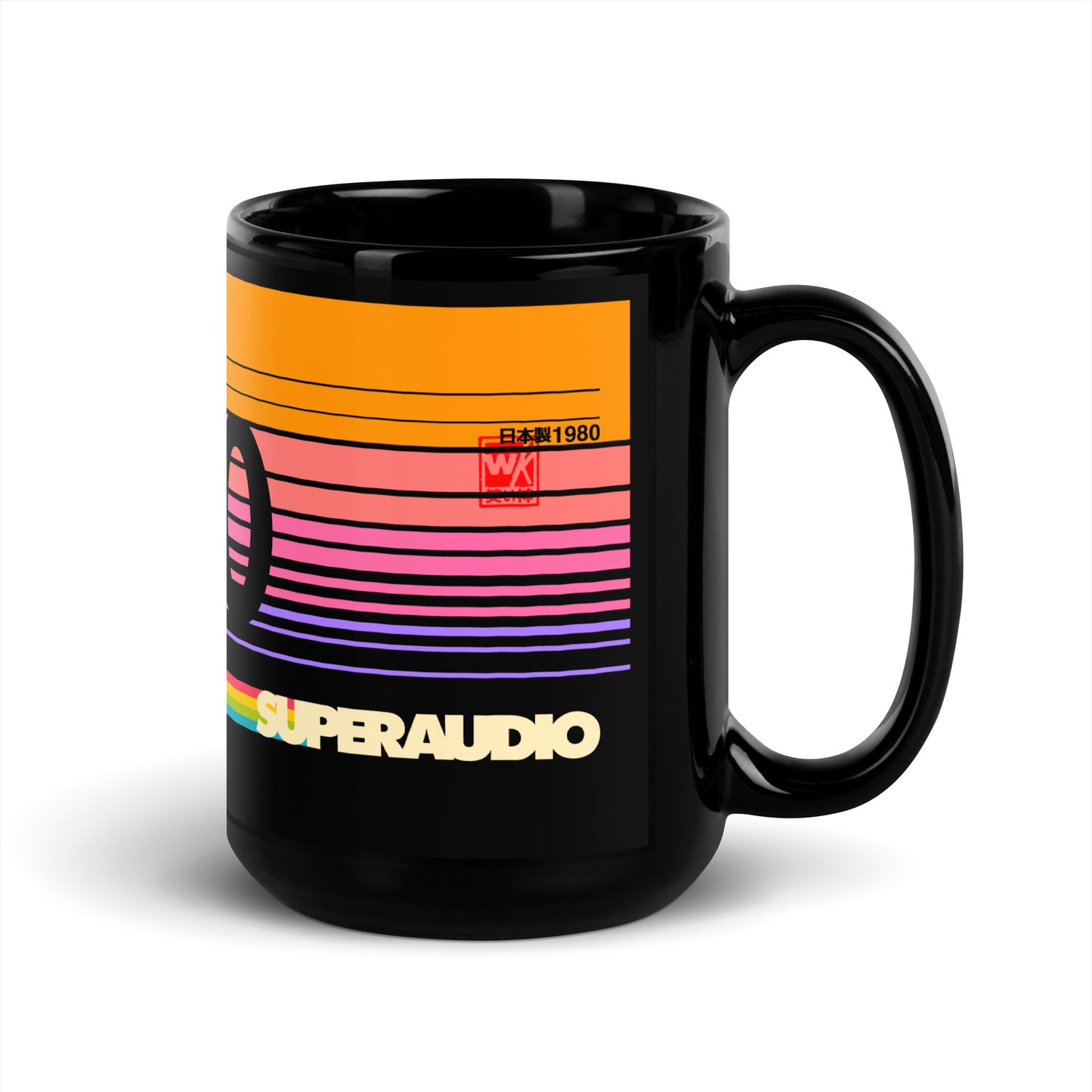 Nostalgia Sunset Black Glossy Mug