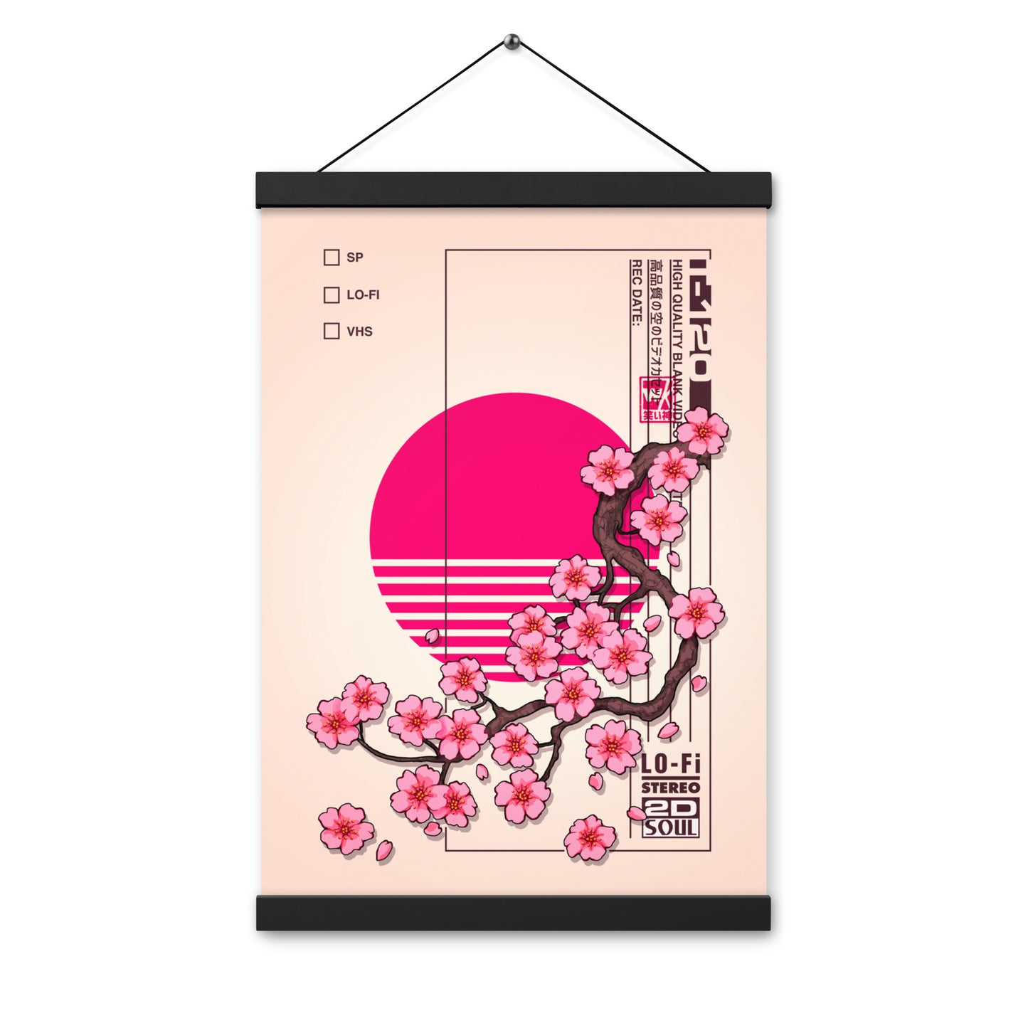 VHS Sakura Rewind Hanging Poster