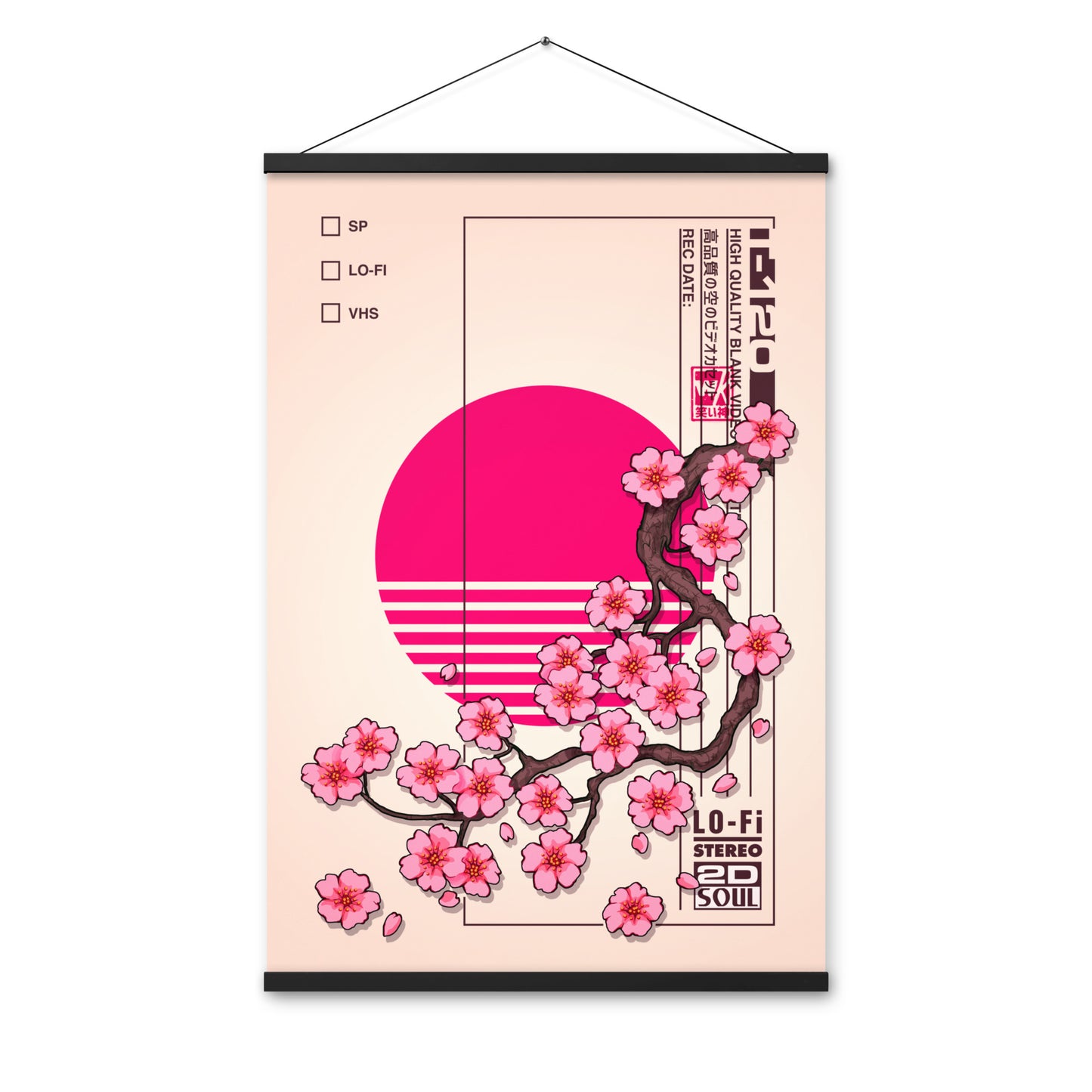 VHS Sakura Rewind Hanging Poster