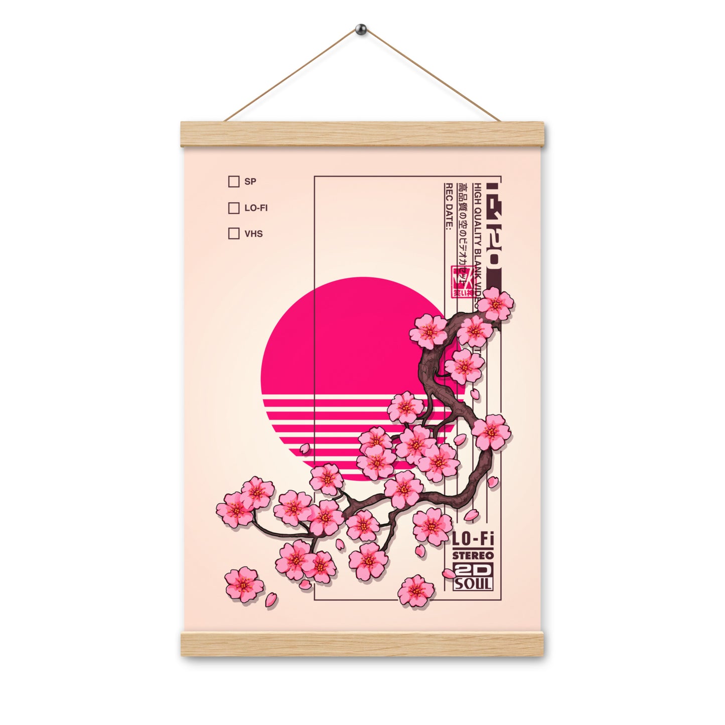 VHS Sakura Rewind Hanging Poster
