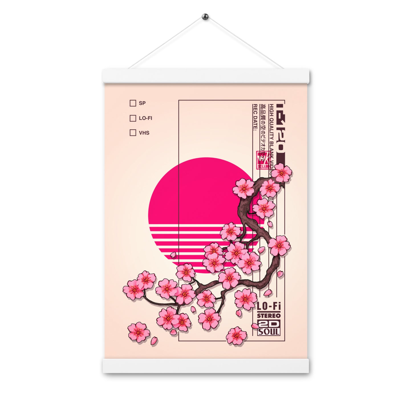 VHS Sakura Rewind Hanging Poster