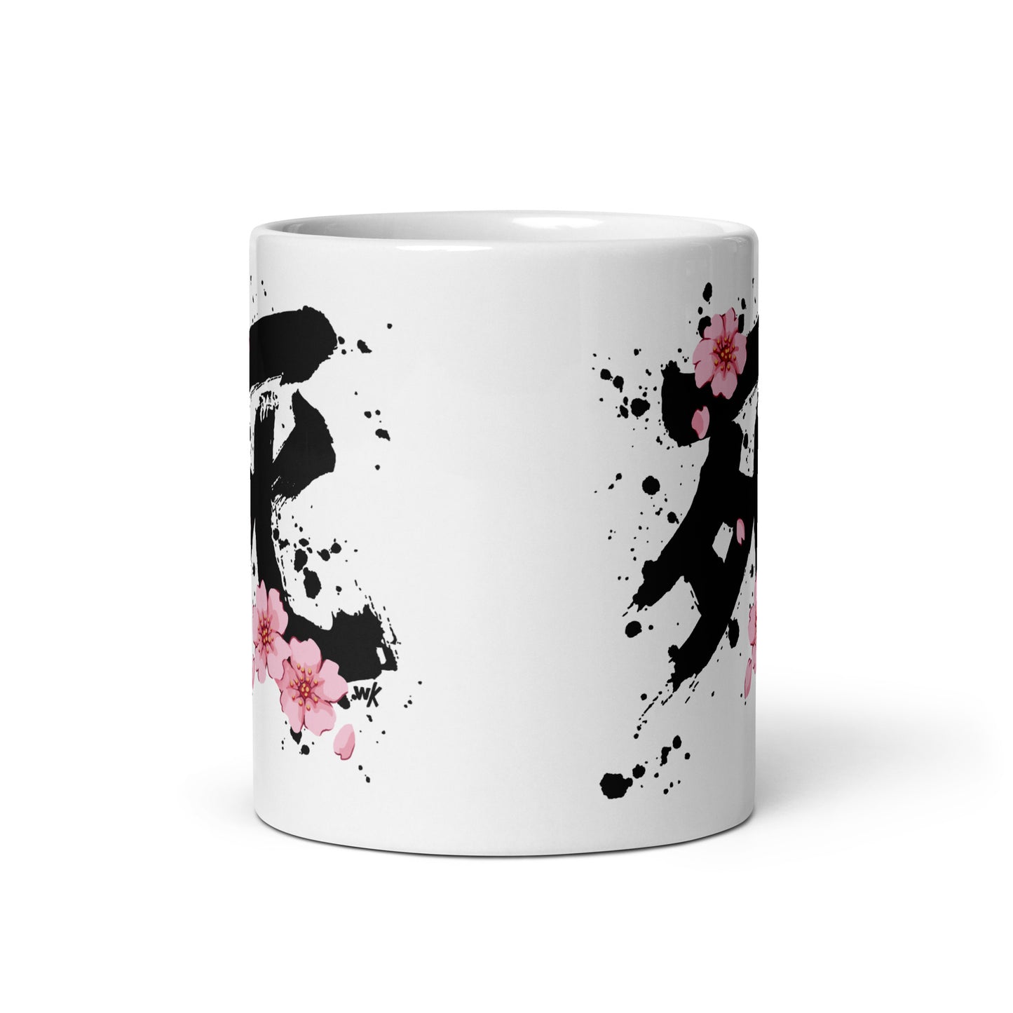 Sakura Death White glossy mug