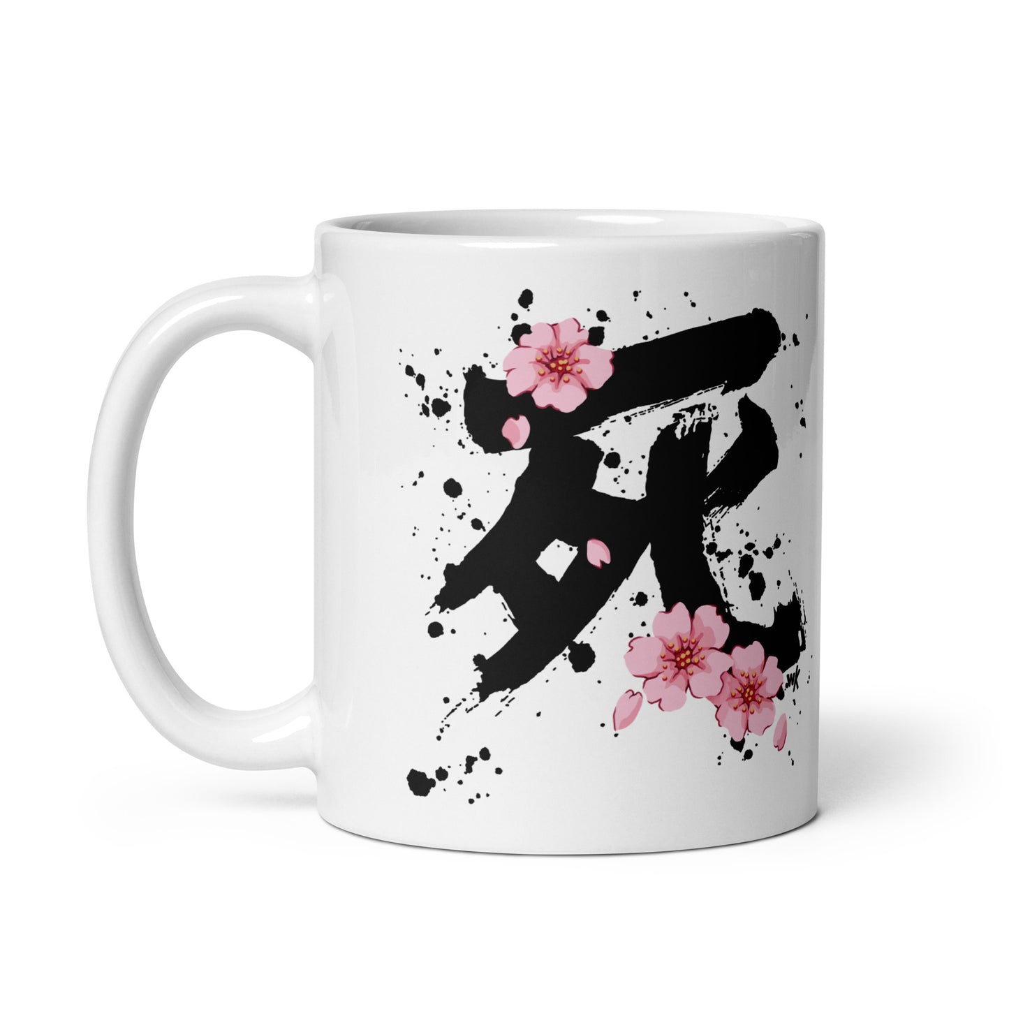 Sakura Death White glossy mug