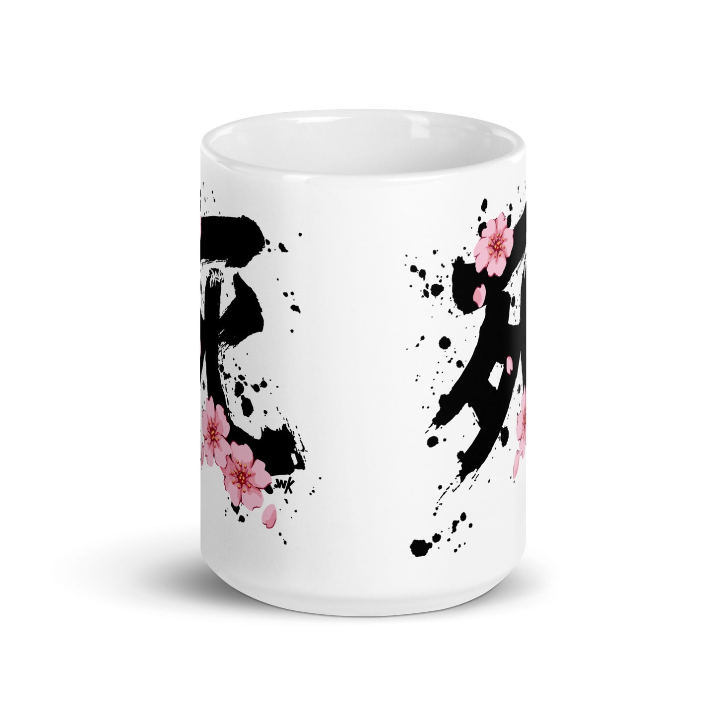 Sakura Death White glossy mug