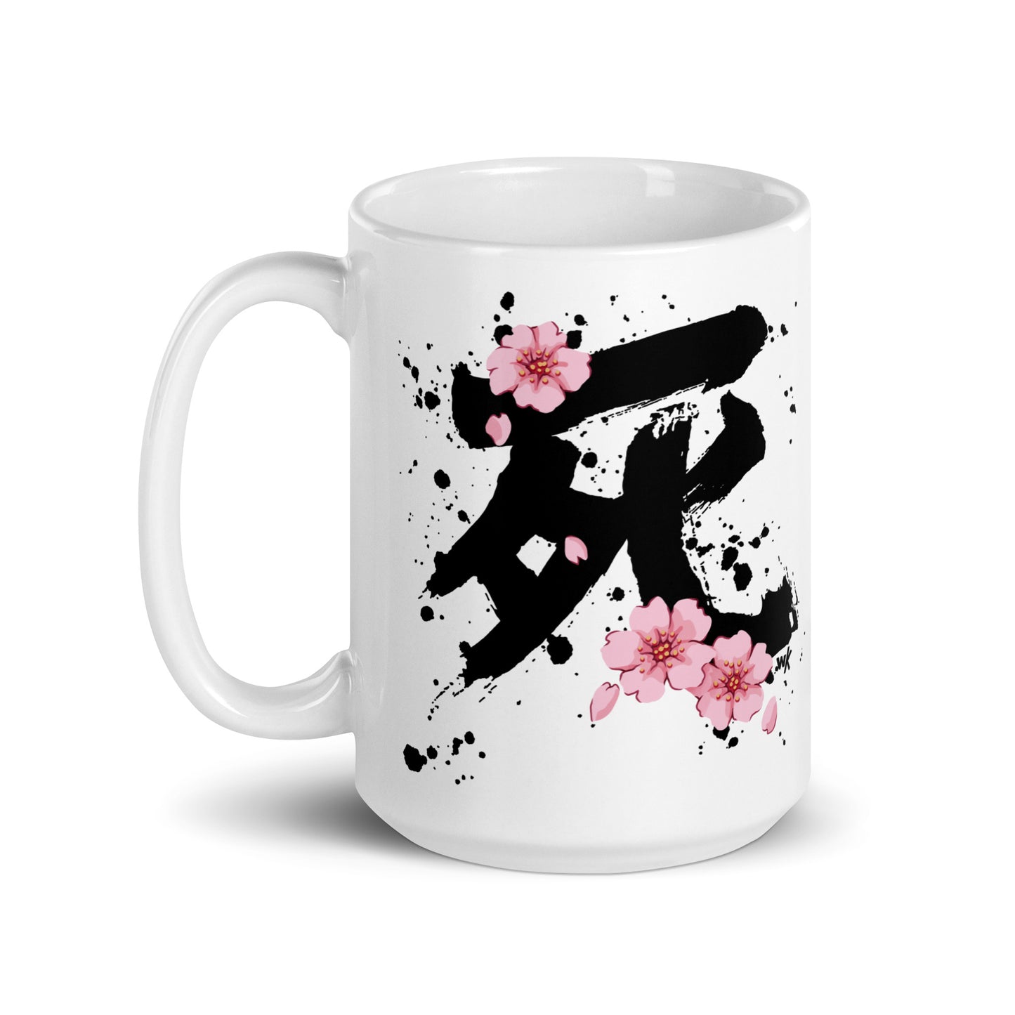 Sakura Death White glossy mug