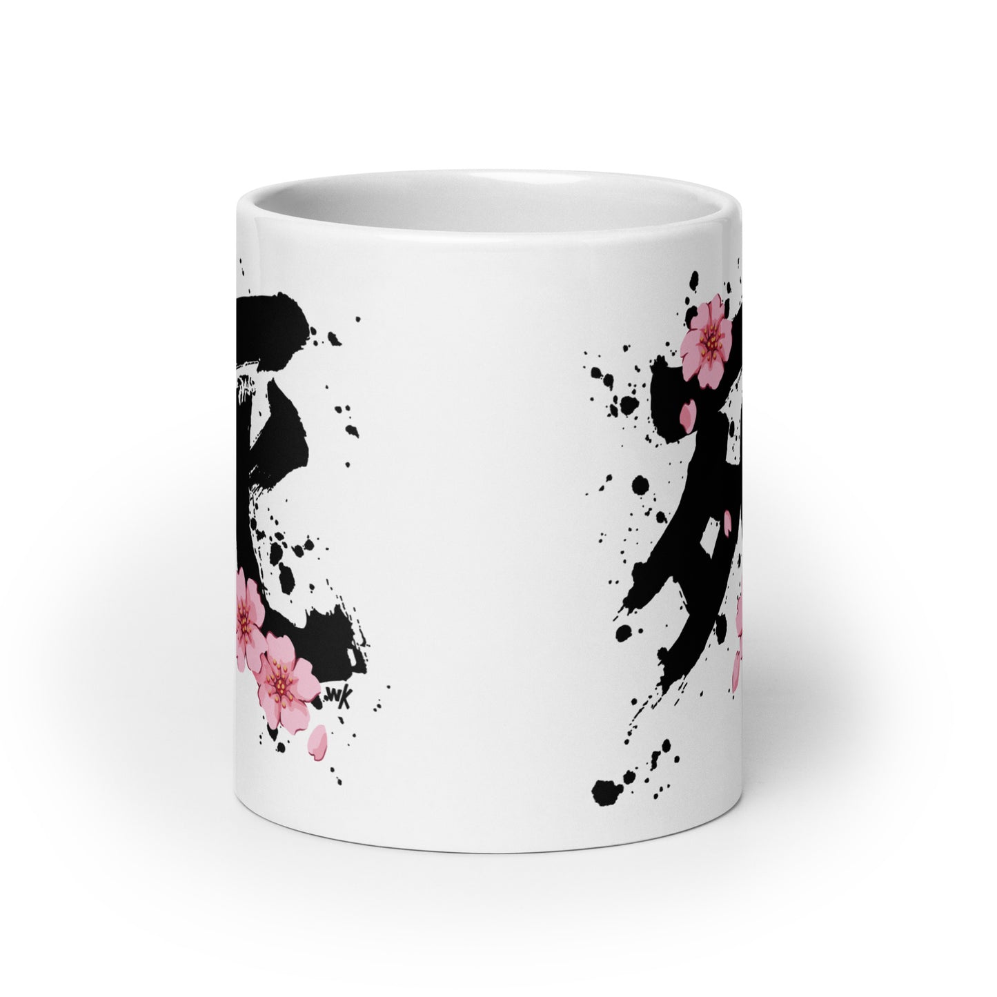 Sakura Death White glossy mug