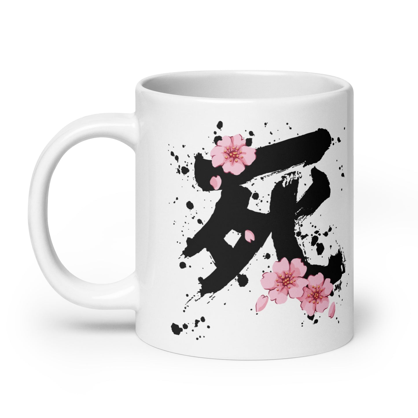 Sakura Death White glossy mug