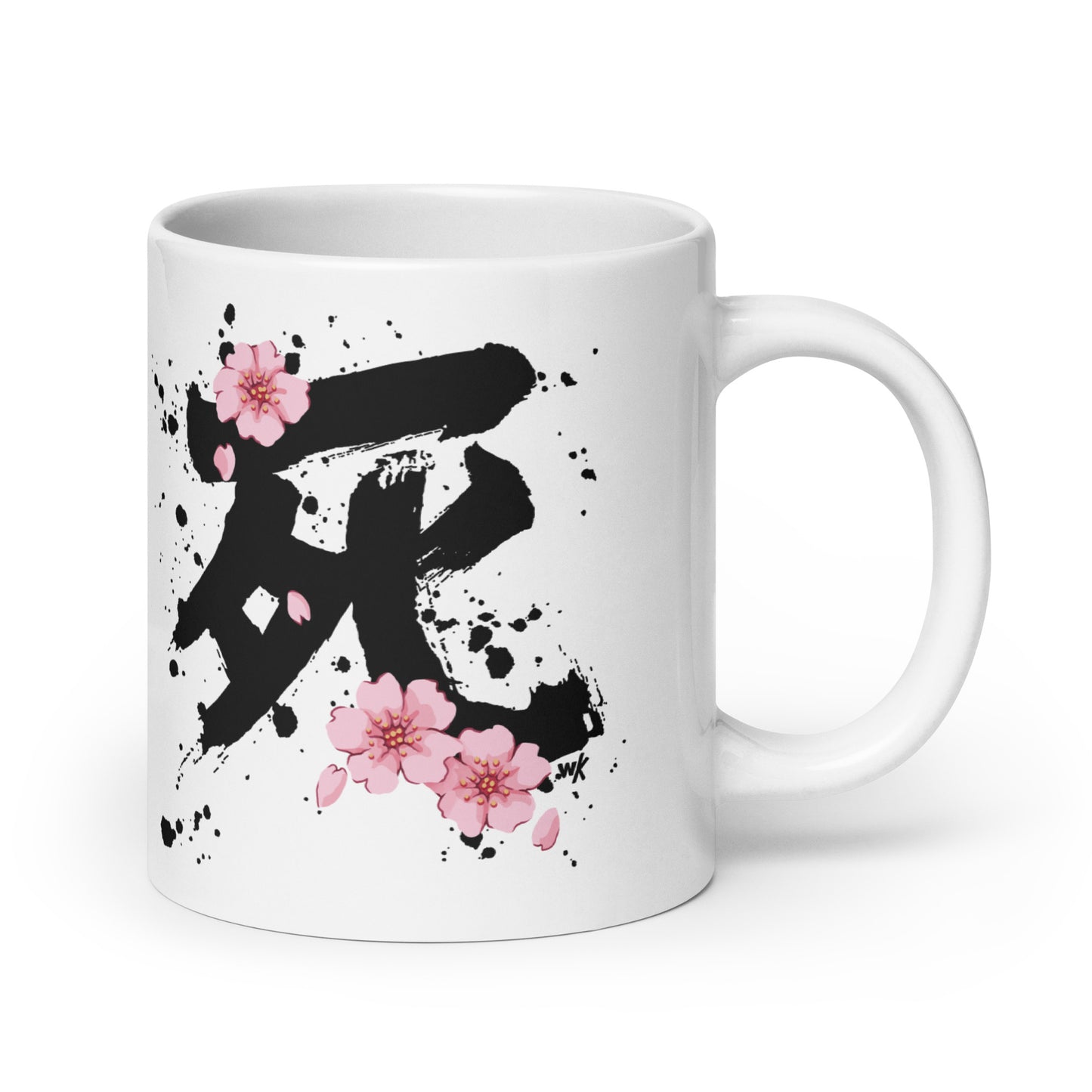 Sakura Death White glossy mug