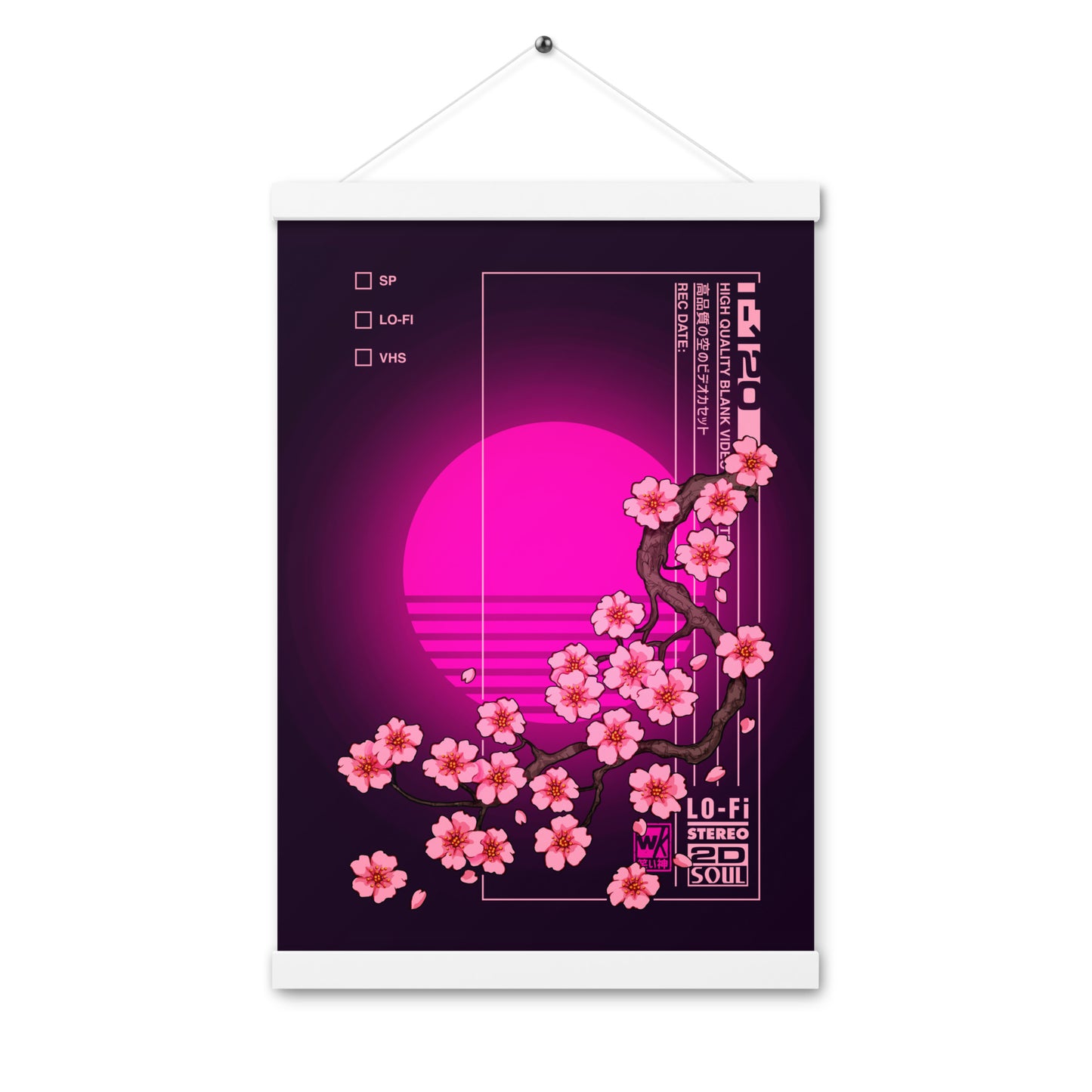 VHS Sakura Rewind Midnight Hanging Poster